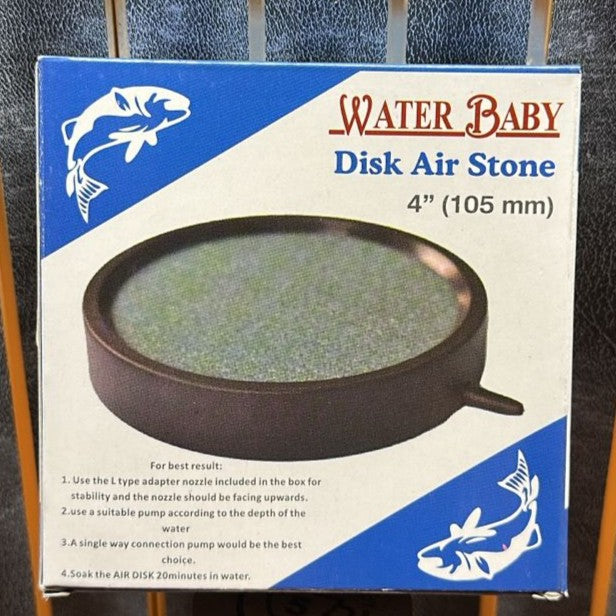 Water Baby 4-Inch Disk Air Stone (105mm) – High-Output Round Aquarium Aerator - 5