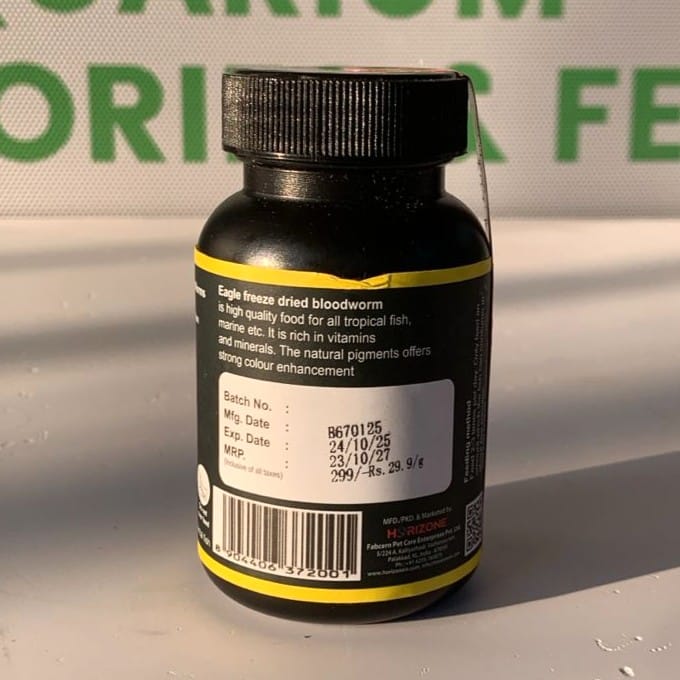 Eagle Freeze Dried Blood Worm 100 ml High Protein Fish Food