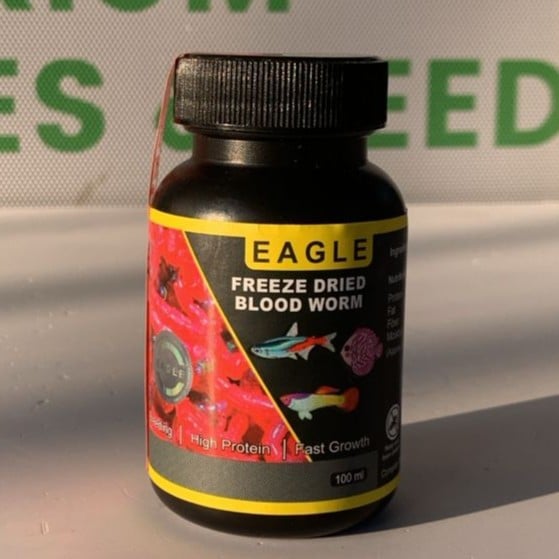 Eagle Freeze Dried Blood Worm 100 ml High Protein Fish Food - 5