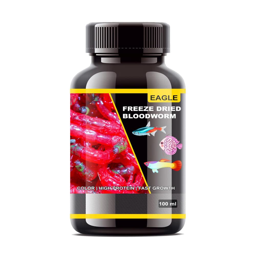 Eagle Freeze Dried Blood Worm 100 ml High Protein Fish Food