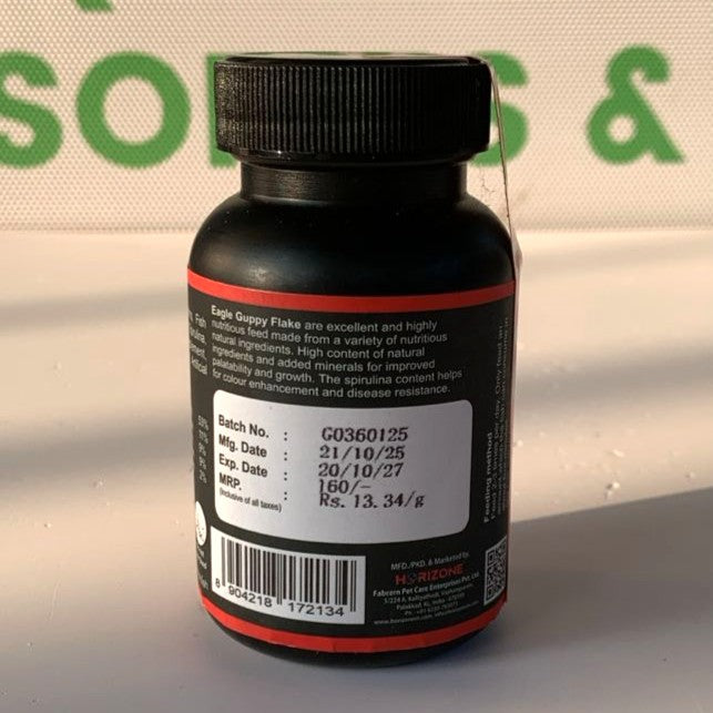 Eagle Guppy Flakes 100ml High-Protein Diet fish food - 4