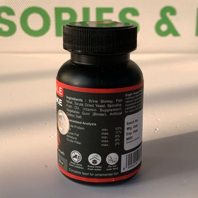 Eagle Guppy Flakes 100ml High-Protein Diet fish food - 3