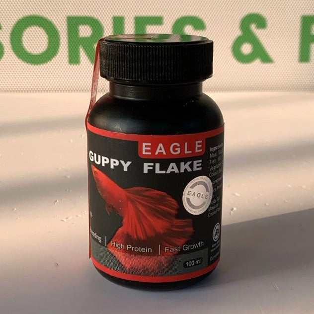 Eagle Guppy Flakes 100ml High-Protein Diet fish food