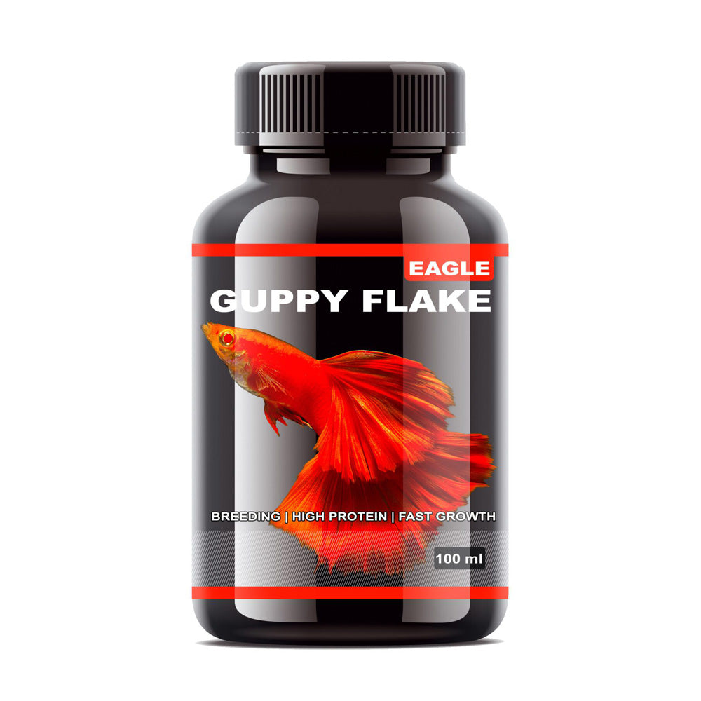 Eagle Guppy Flakes 100ml High-Protein Diet fish food
