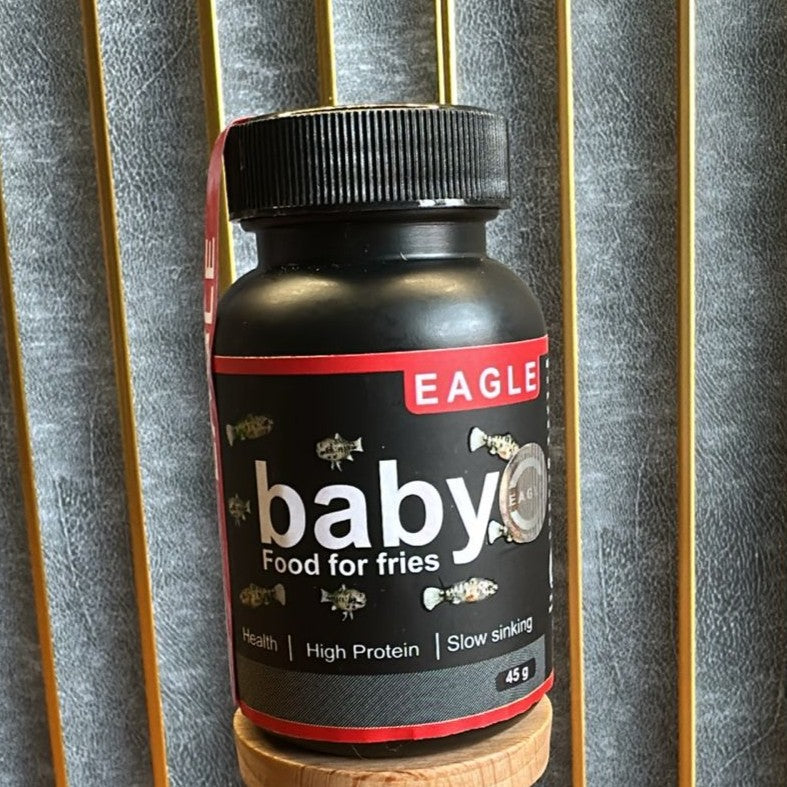 Eagle Premium Baby Fish Food for Fries (45g) – High Protein, Slow Sinking Diet for Fry