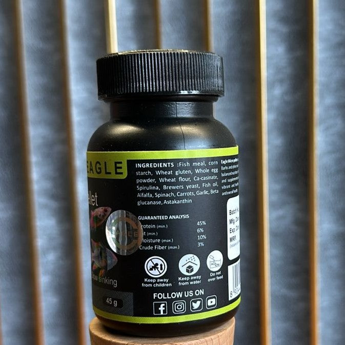 Eagle Micro Pellet Fish Food (45g) – Premium Slow Sinking Diet