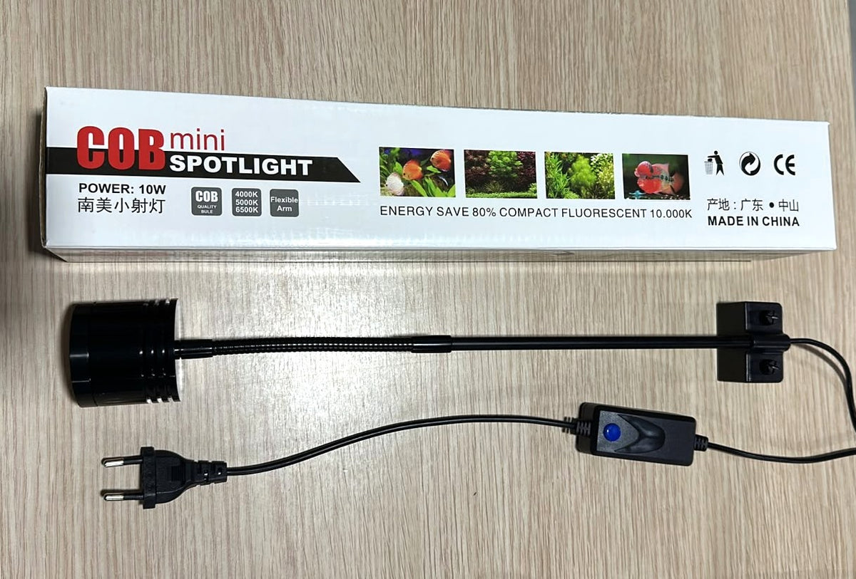GB-F02 COB Mini Spot Light for Aquarium (10W, 3-Color Adjustable)