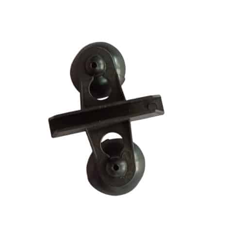 Plastic Dual Suction Cup Fish Tank Divider Sheet Holder Clip Black