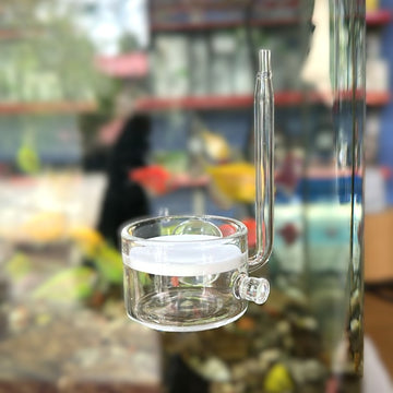 Premium Glass CO2 Bowl Diffuser (45mm) with Double Suction Cup
