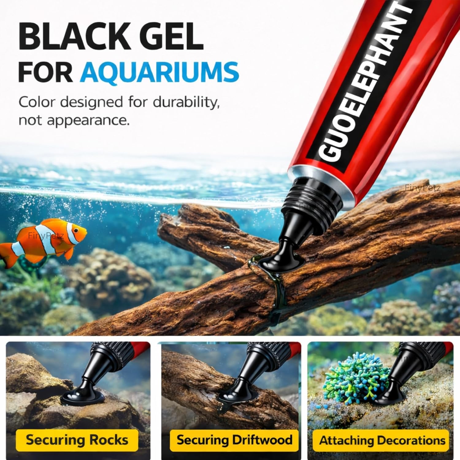 Guoelephant Instant Aquarium Gel (5g) – Underwater Super Glue for Hardscape - 2