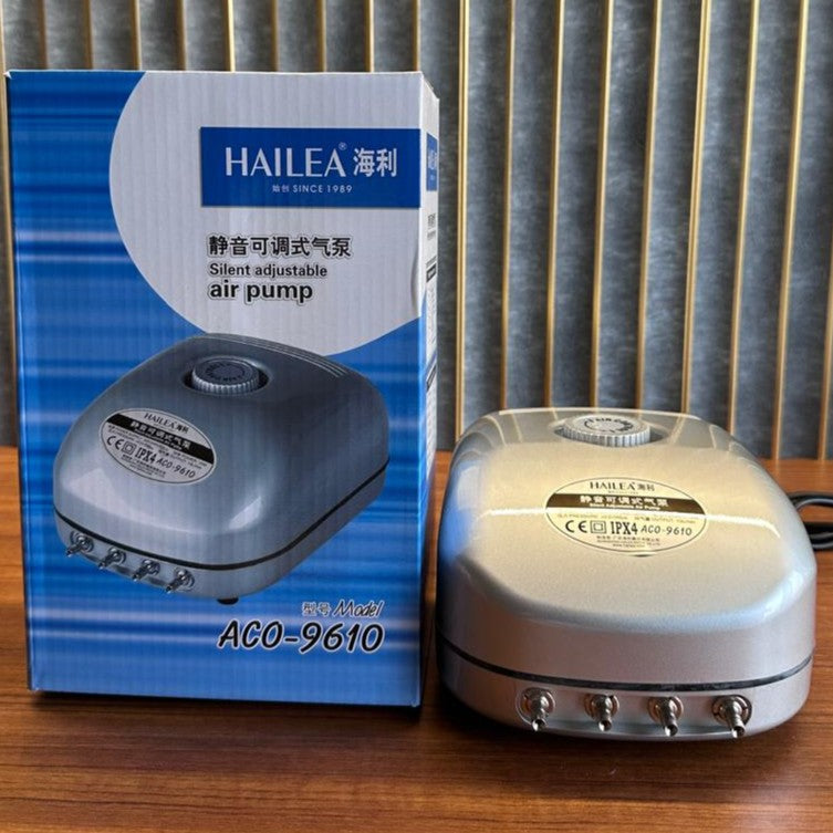 Hailea ACO-9610 Adjustable Air Pump (10W) – 4-Outlet High Output Aerator - 5