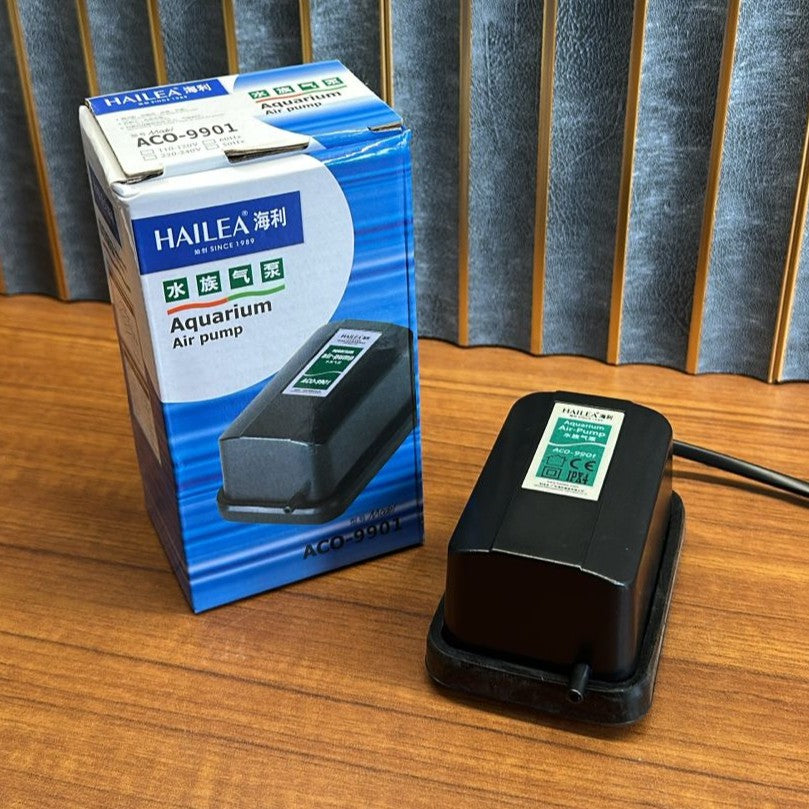 Hailea ACO-9901 Aquarium Air Pump (2.0W) – 1.3 L/Min Single Outlet Oxygenator
