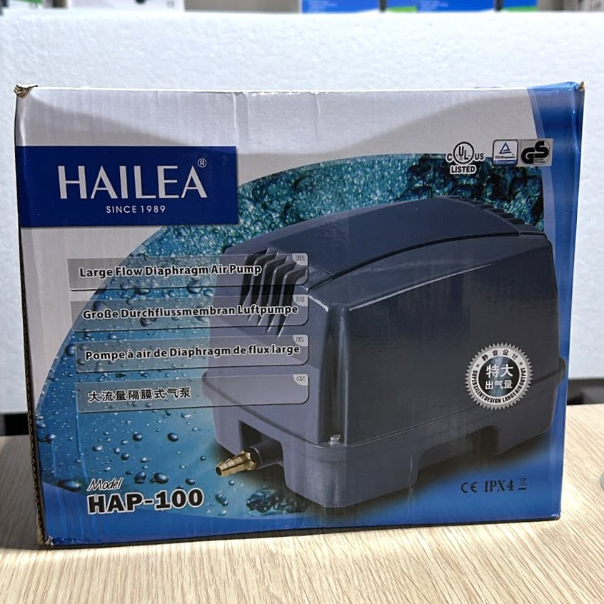Hailea HAP-100 Hi Blow Air Pump 80W - 100 L/min Large Flow Diaphragm Pump