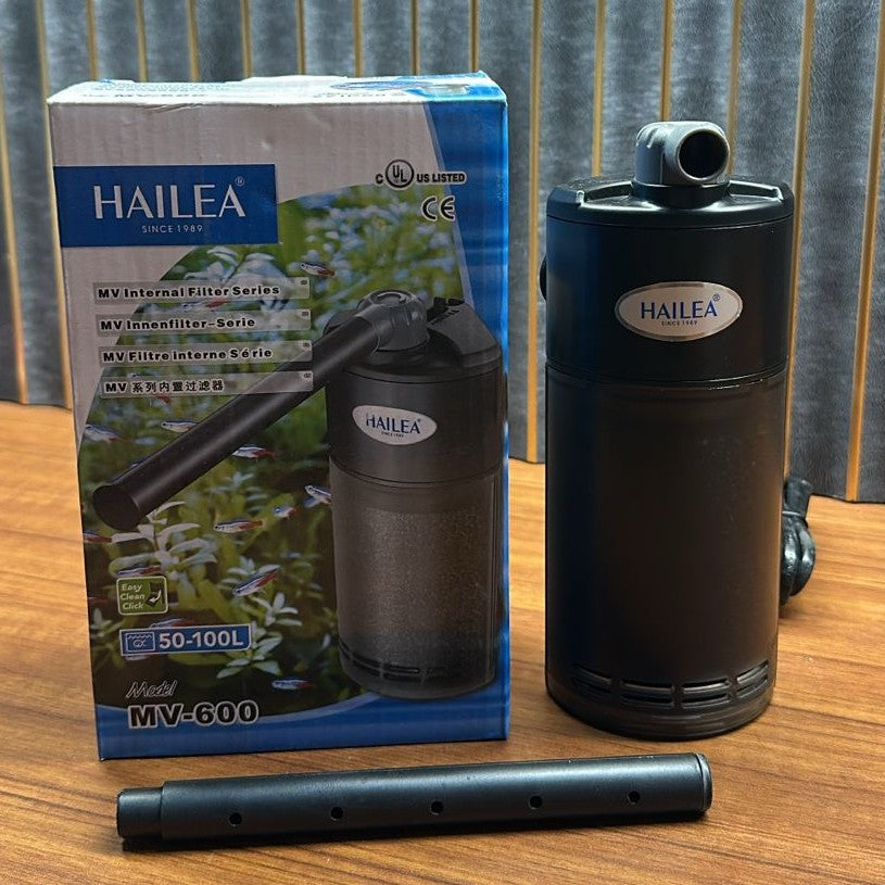 Hailea MV-600 Internal Aquarium Filter (6W) – Corner Filter with Spray Bar