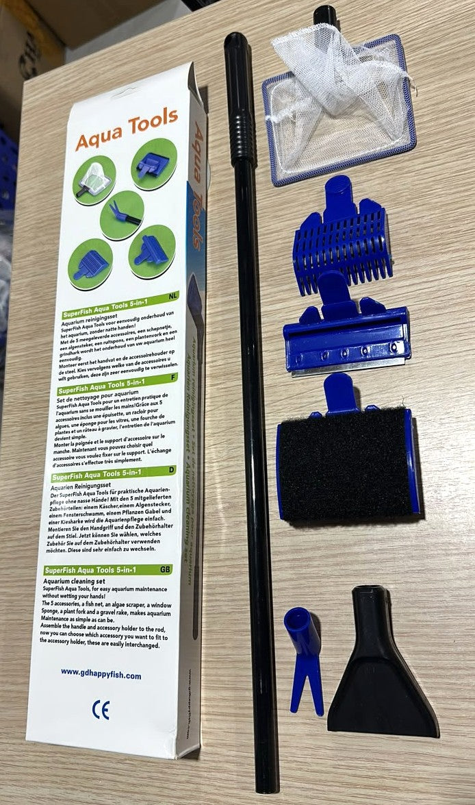 Happy Fish TB-58 Aquarium 5-in-1 Cleaning Set