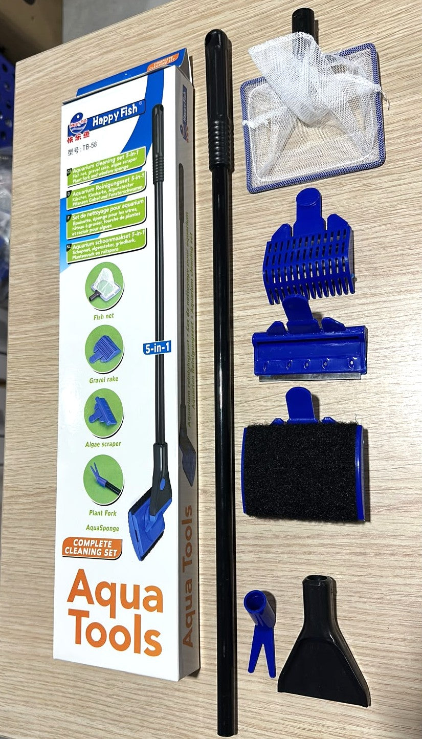 Happy Fish TB-58 Aquarium 5-in-1 Cleaning Set