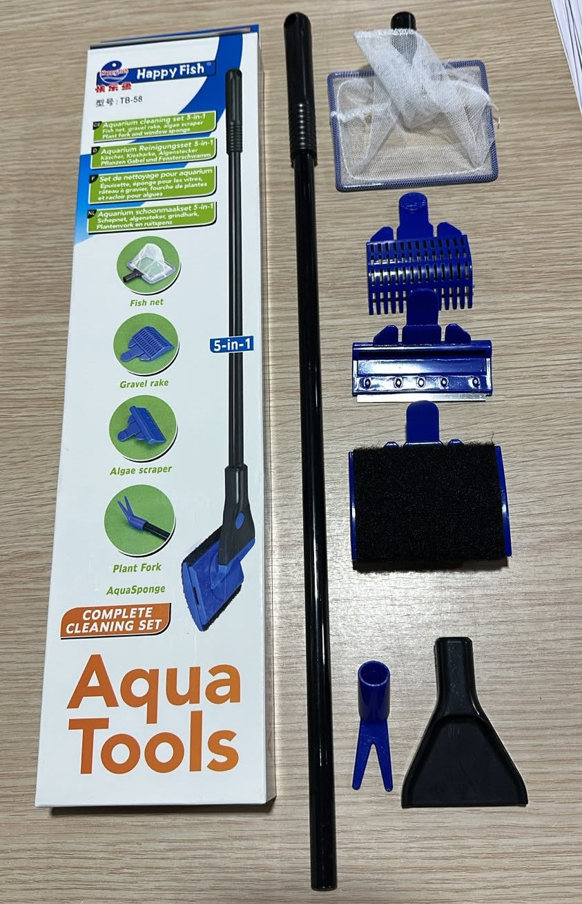 Happy Fish TB-58 Aquarium 5-in-1 Cleaning Set