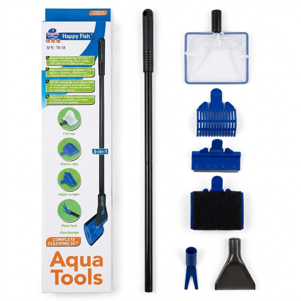 Happy Fish TB-58 Aquarium 5-in-1 Cleaning Set
