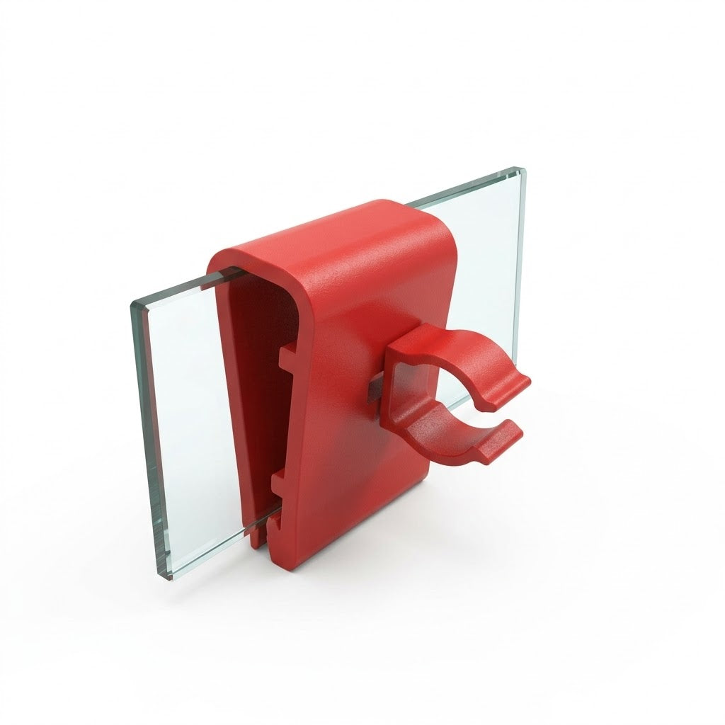 Plastic Aquarium Holder Multi-Purpose - Red Color - Clip for LED Lights & Hoses