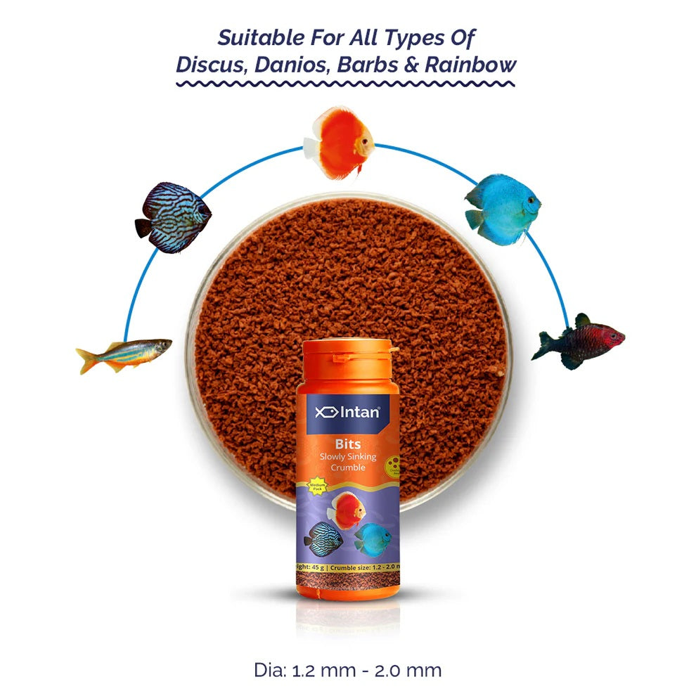 Intan Bits 45 grams fish food from Growel Feeds - 6