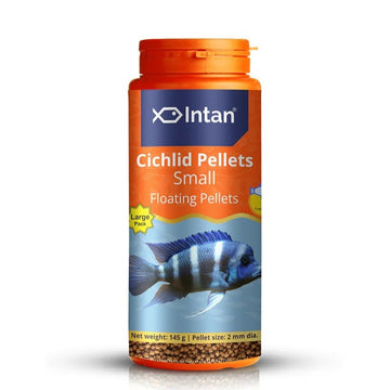 Intan Cichlid Pellets 2mm size Fish feed 145 gram bottle