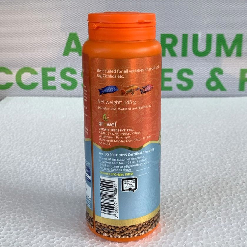 Intan Cichlid Pellets 2mm size Fish feed 145 gram bottle - 3