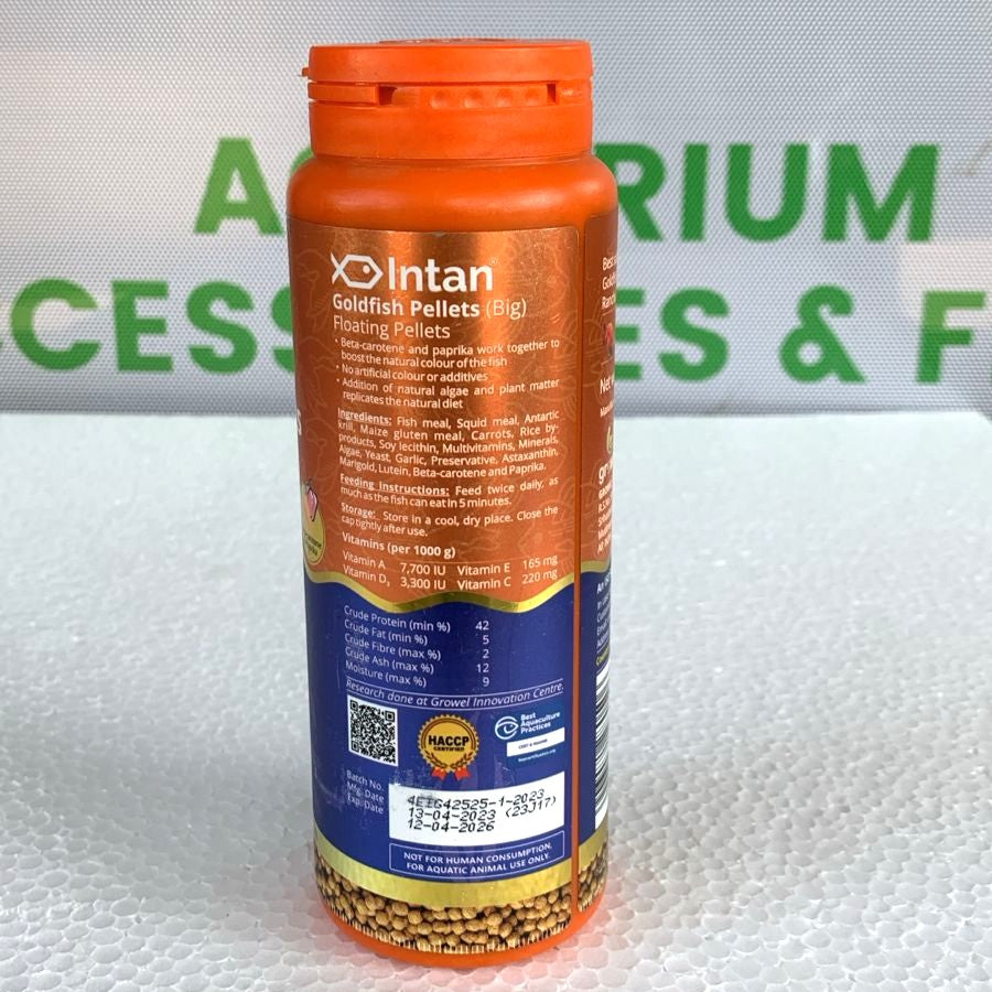 Intan Goldfish Pellets Big 2.5 mm 145 grams bottle - 2