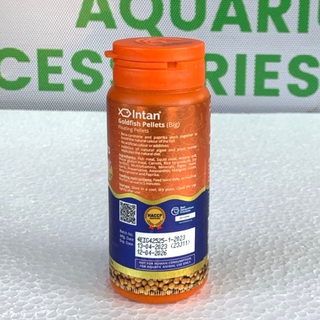 Intan Goldfish Pellets Big 2.5 mm 55 grams bottle - 2