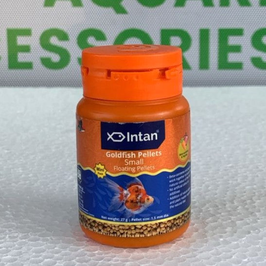 Intan Goldfish Pellets Small 1.5 mm 27 gram bottle - 3