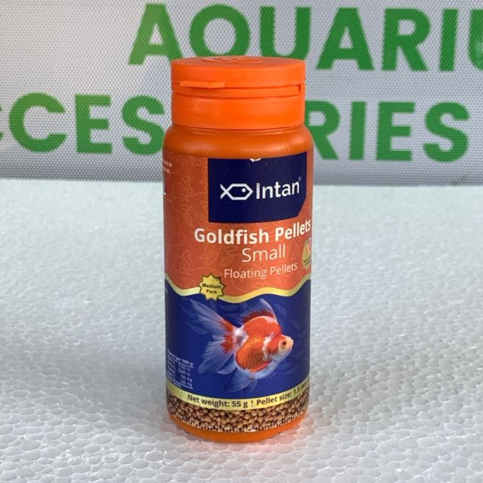 Intan Goldfish Pellets Small 1.5 mm 55 gram bottle - 3