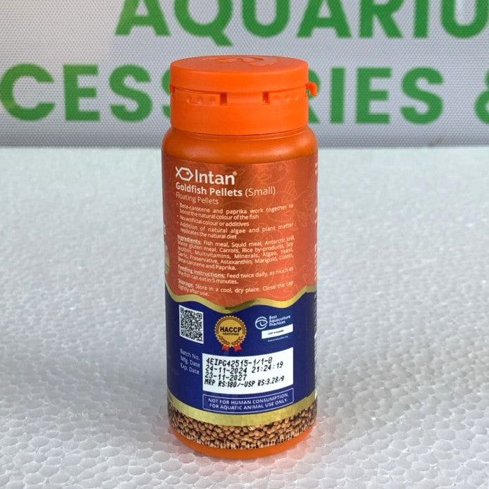 Intan Goldfish Pellets Small 1.5 mm 55 gram bottle - 2