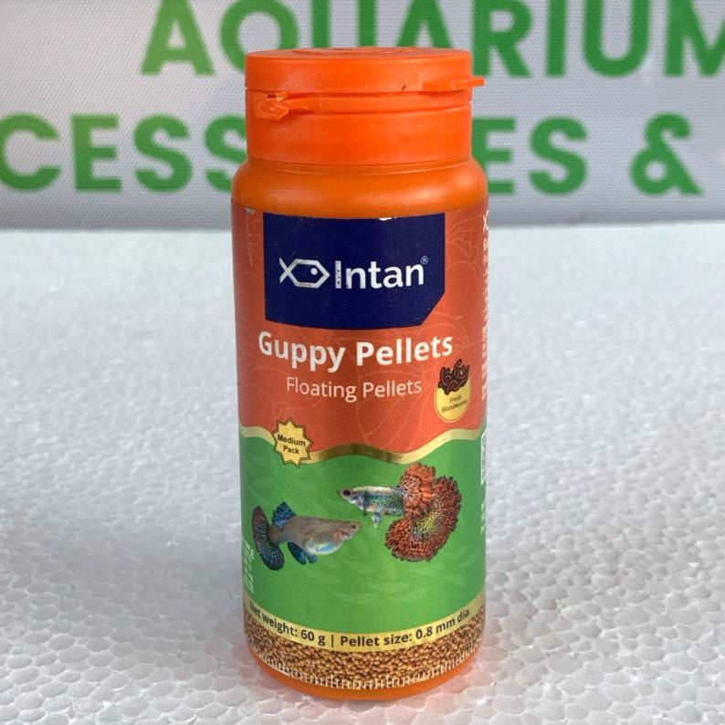 Intan Guppy Pellets 60 grams fish food from Growel Feeds