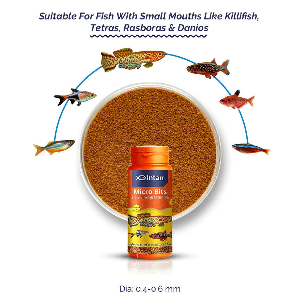 Intan Micro bits 50 grams from Growel Fish Feeds - 6