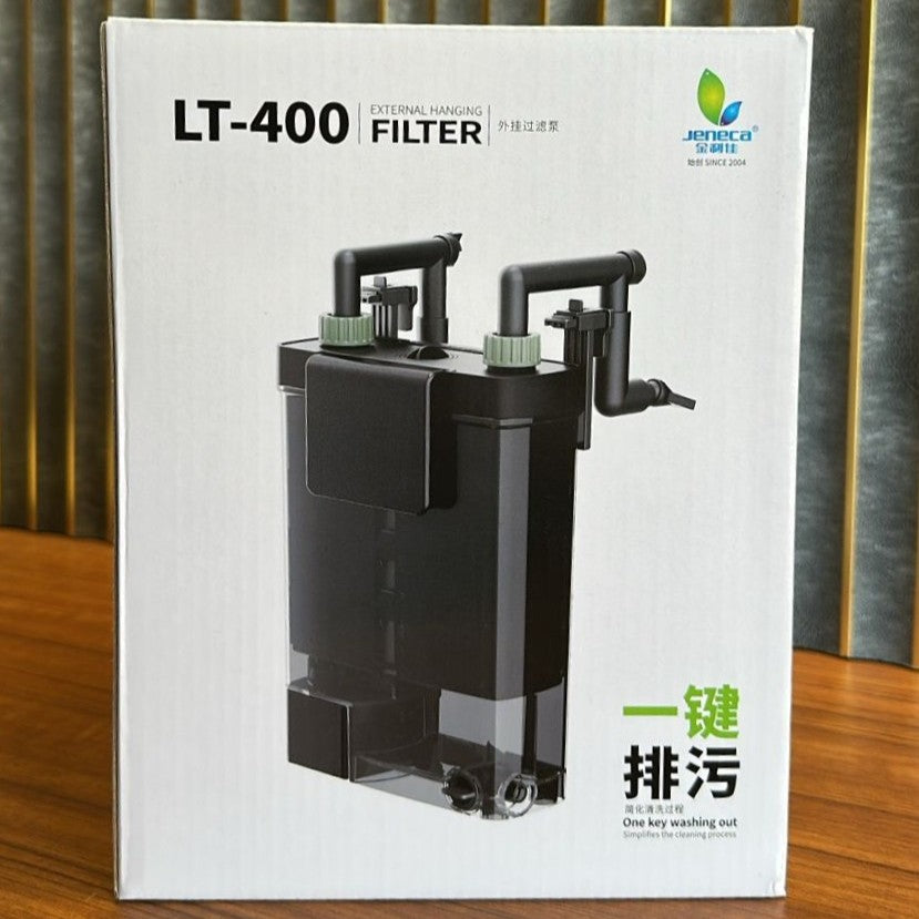 Jeneca LT-400 Hang-On Canister Filter (5W) – 300L/H External Filter with Surface Skimmer - 3