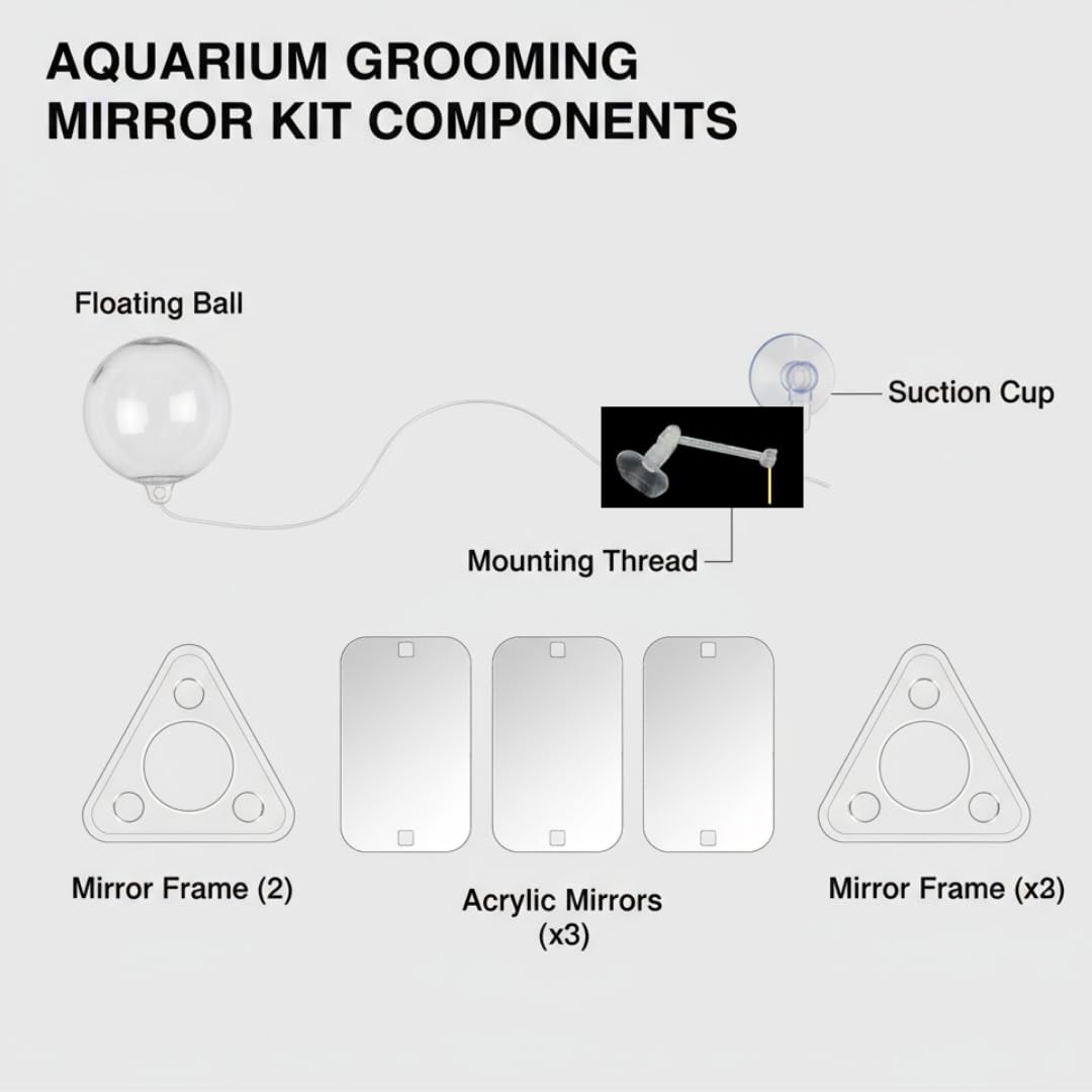 Jeneca DYJ-10 360° Aquarium Fish Grooming & Training Mirror