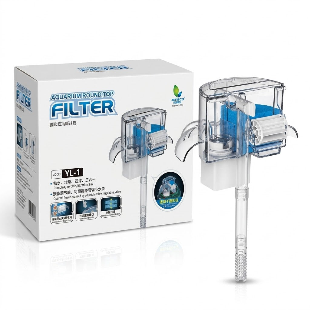 Jeneca YL-1 Round Bowl Top Aquarium Filter (4W) – Compact 3-in-1 Filtration