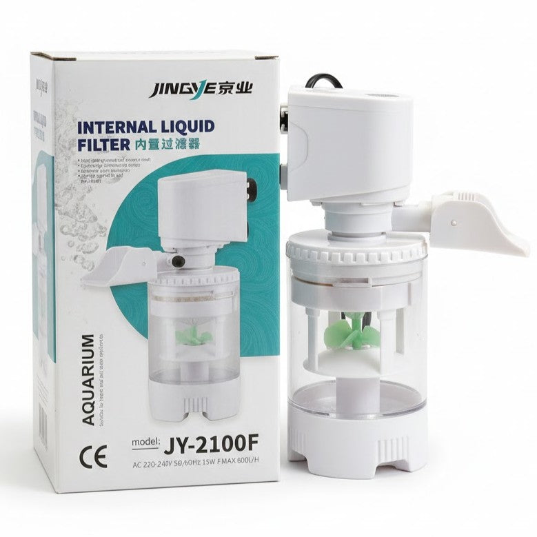 Jingye JY-2100F Aquarium Internal Filter (15W) – 800L/H Power Filter with Duckbill Nozzle