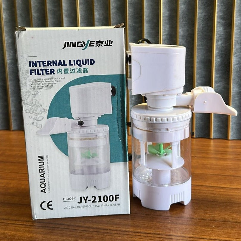 Jingye JY-2100F Aquarium Internal Filter (15W) – 800L/H Power Filter with Duckbill Nozzle - 3