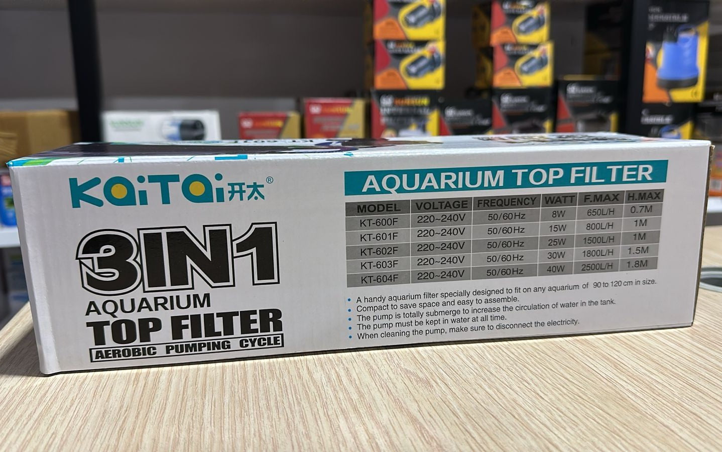 Koi Toi KT-601F 3-in-1 Aquarium Top Filter (15W, 800 L/H)