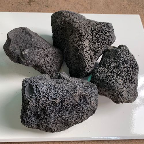 Lava Rock Black -Volcanic Stones Decorative Rocks  for Aquarium Landscape - 2