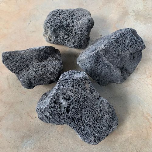 Lava Rock Black -Volcanic Stones Decorative Rocks  for Aquarium Landscape - 3