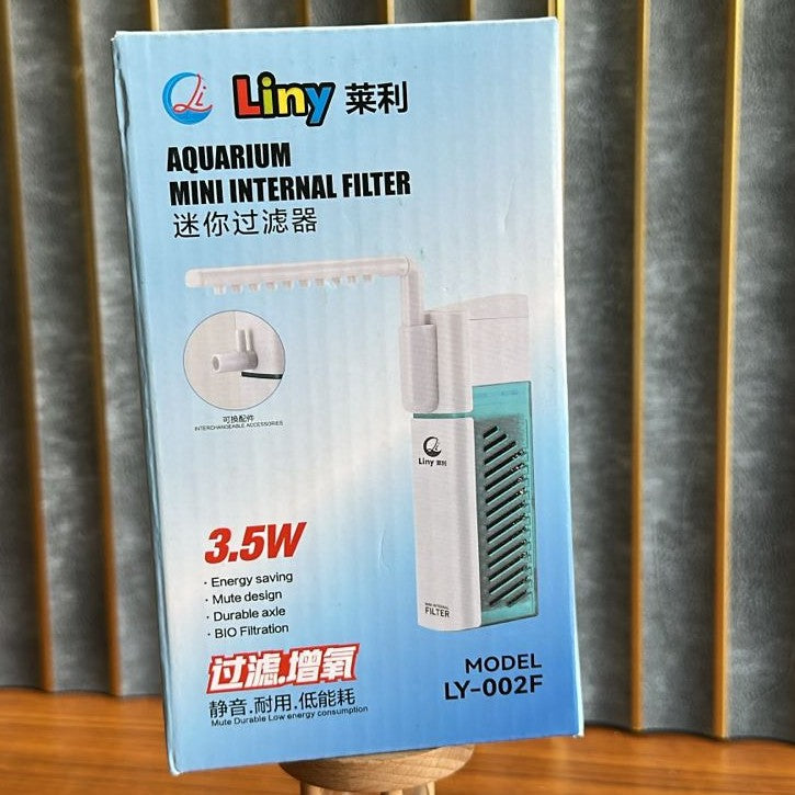 Liny LY-002F Aquarium Mini Internal Filter (3.5W) – 400L/H 3-in-1 Compact Pump - 6