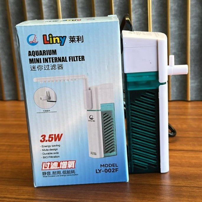 Liny LY-002F Aquarium Mini Internal Filter (3.5W) – 400L/H 3-in-1 Compact Pump - 3