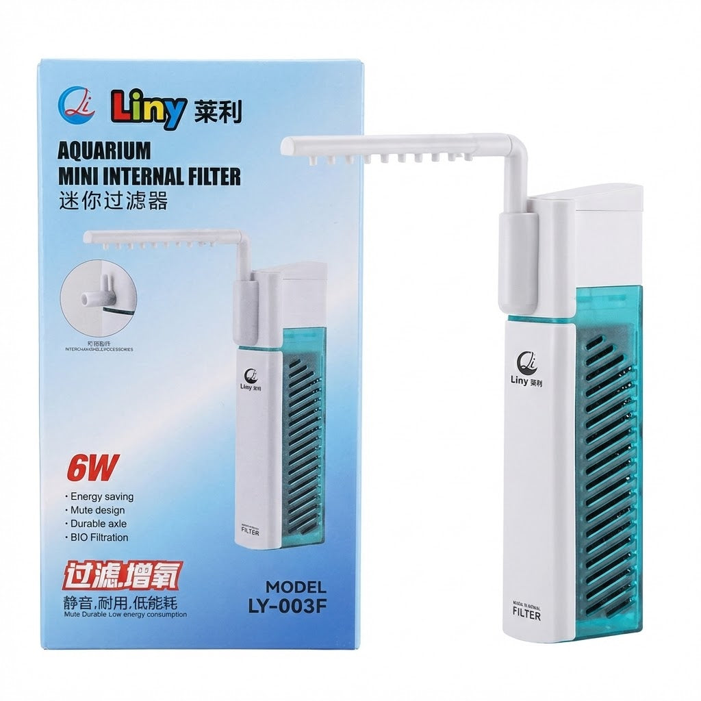 Liny LY-003F Aquarium Internal Filter (6W) – 500L/H Dual-Stage