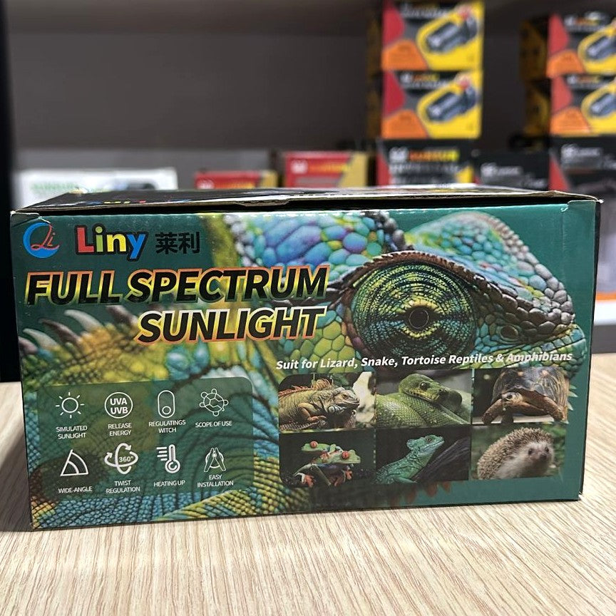 Liny LY-04 Full Spectrum UVA+UVB Reptile Basking Light & Clip-on Fixture (50W)