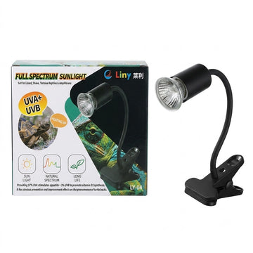 Liny LY-04 Full Spectrum UVA+UVB Reptile Basking Light & Clip-on Fixture (50W)