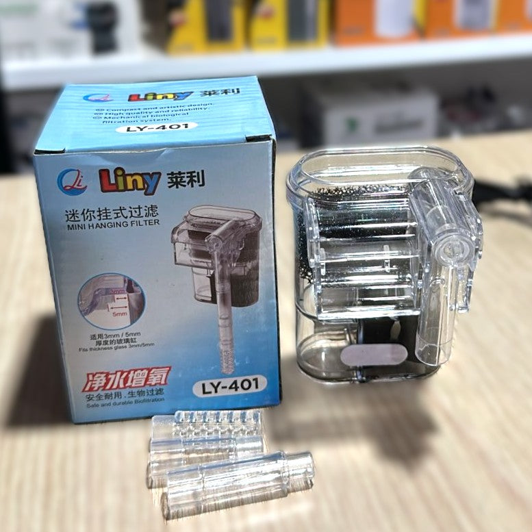 Liny LY-401 Mini Hang-On Aquarium Filter (2.5W, 250 L/H)