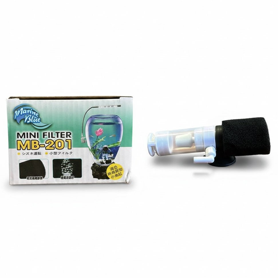 Marine Blue MB-201 Mini Aquarium Filter – Air-Driven Sponge Filter