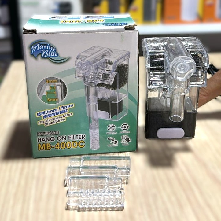 Marine Blue MB-400 Mini Hang-On Aquarium Filter (2.5W, 250 L/H)
