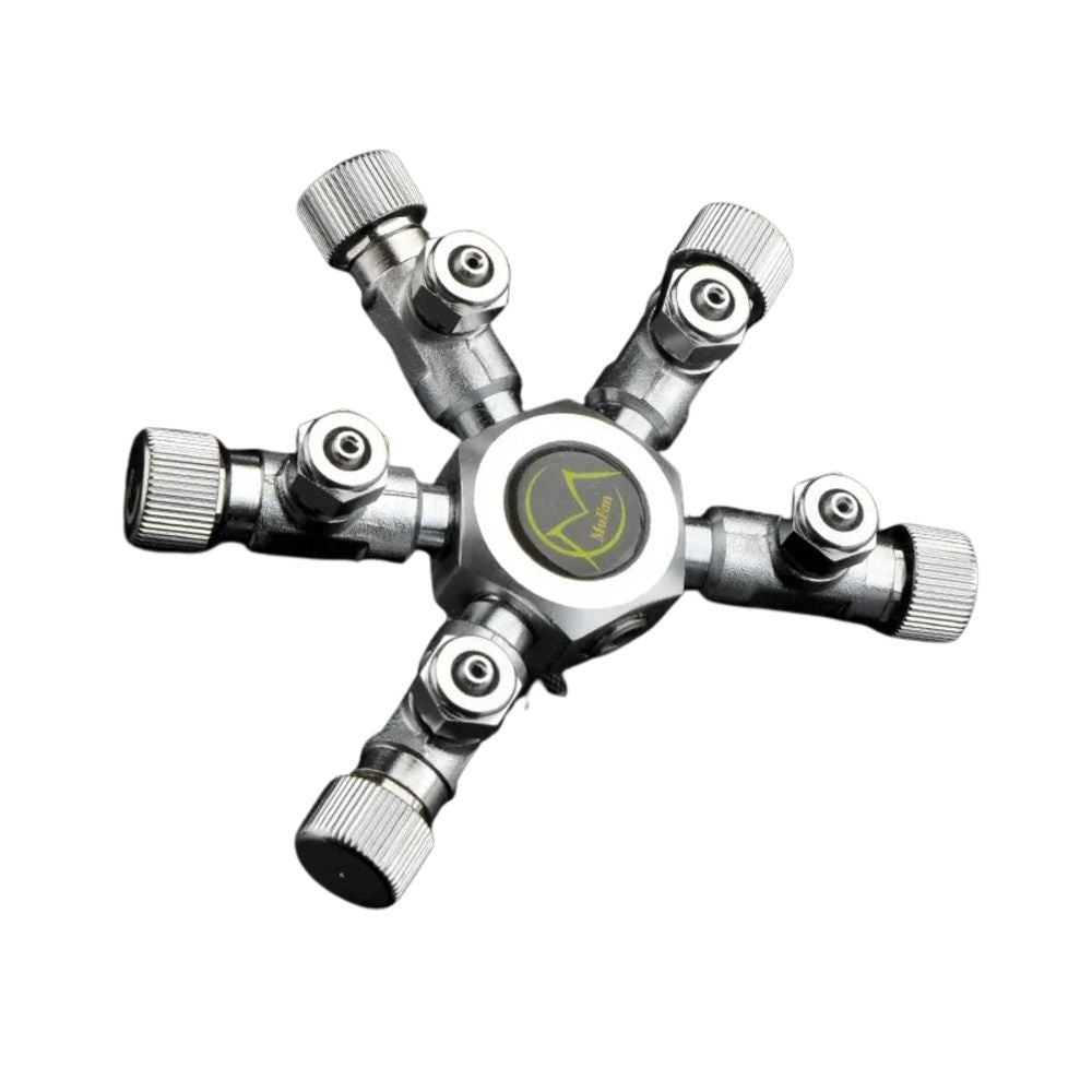 Mufan 5-Way CO2 Splitter Valve Distributor – Precision Control for Multiple Aquariums
